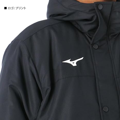 Amazon.co.jp: [ミズノ] ベンチコート メンズ ブレスサーモ 中綿 吸湿